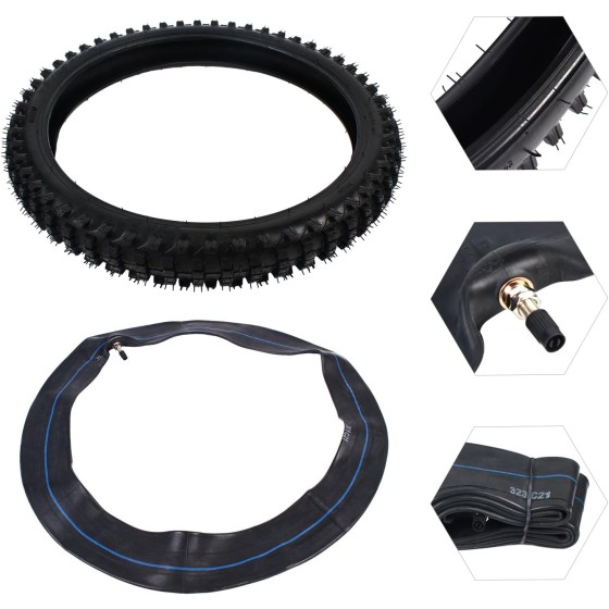 Front 70/100-19 & 90/100-16 Rear Tire + Tube Complete Set for Off Road Dirt Pit Bike Motocross Enduro STOCK